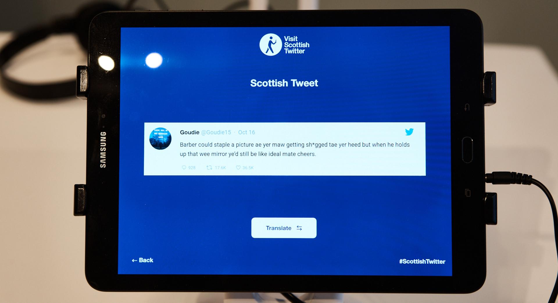 Scots tweet translator